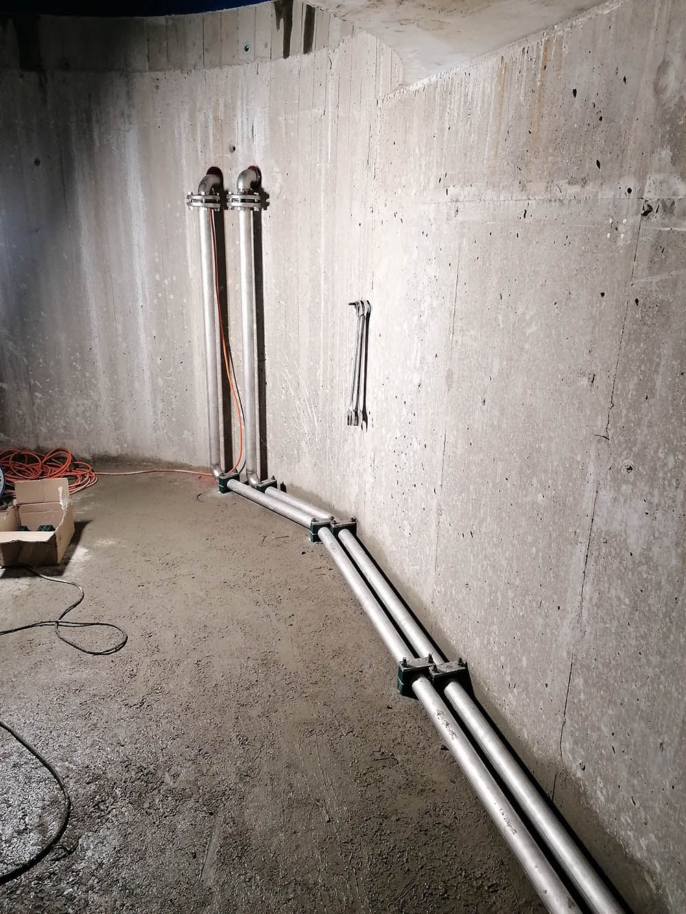 Sveising og montering av kjøler til generator